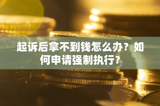 济南起诉后拿不到钱怎么办？如何申请强制执行？