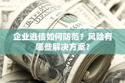 济南企业逃债如何防范？风险有哪些解决方案？