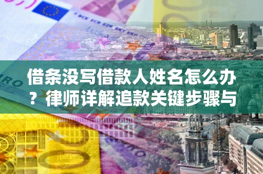 济南借条没写借款人姓名怎么办？律师详解追款关键步骤与证据链构建