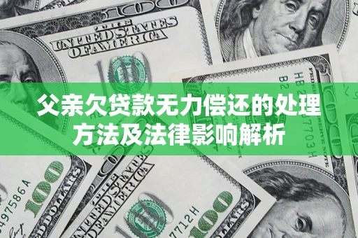济南父亲欠贷款无力偿还的处理方法及法律影响解析